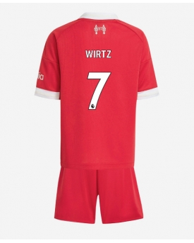 Liverpool Florian Wirtz #7 Maglia Gara Casa Repliche 2025-26 Bambino Maniche Corte